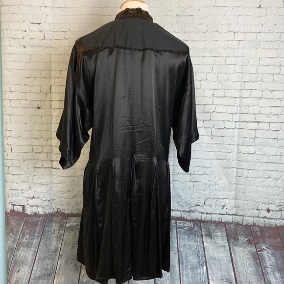 Collection Privee? Italian Smock Dress Tunic Mixed Cotton Satin Dolman Sleeve 42 - Picture 10 of 16